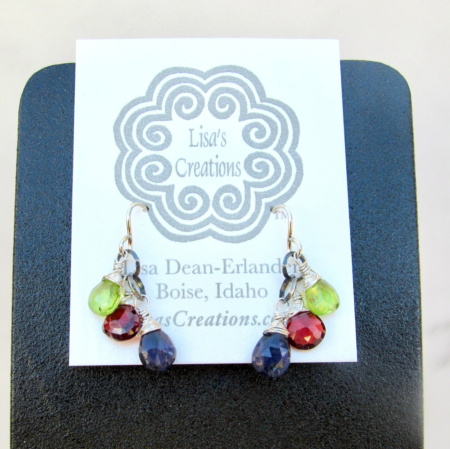 Gemstone Triplet Earrings