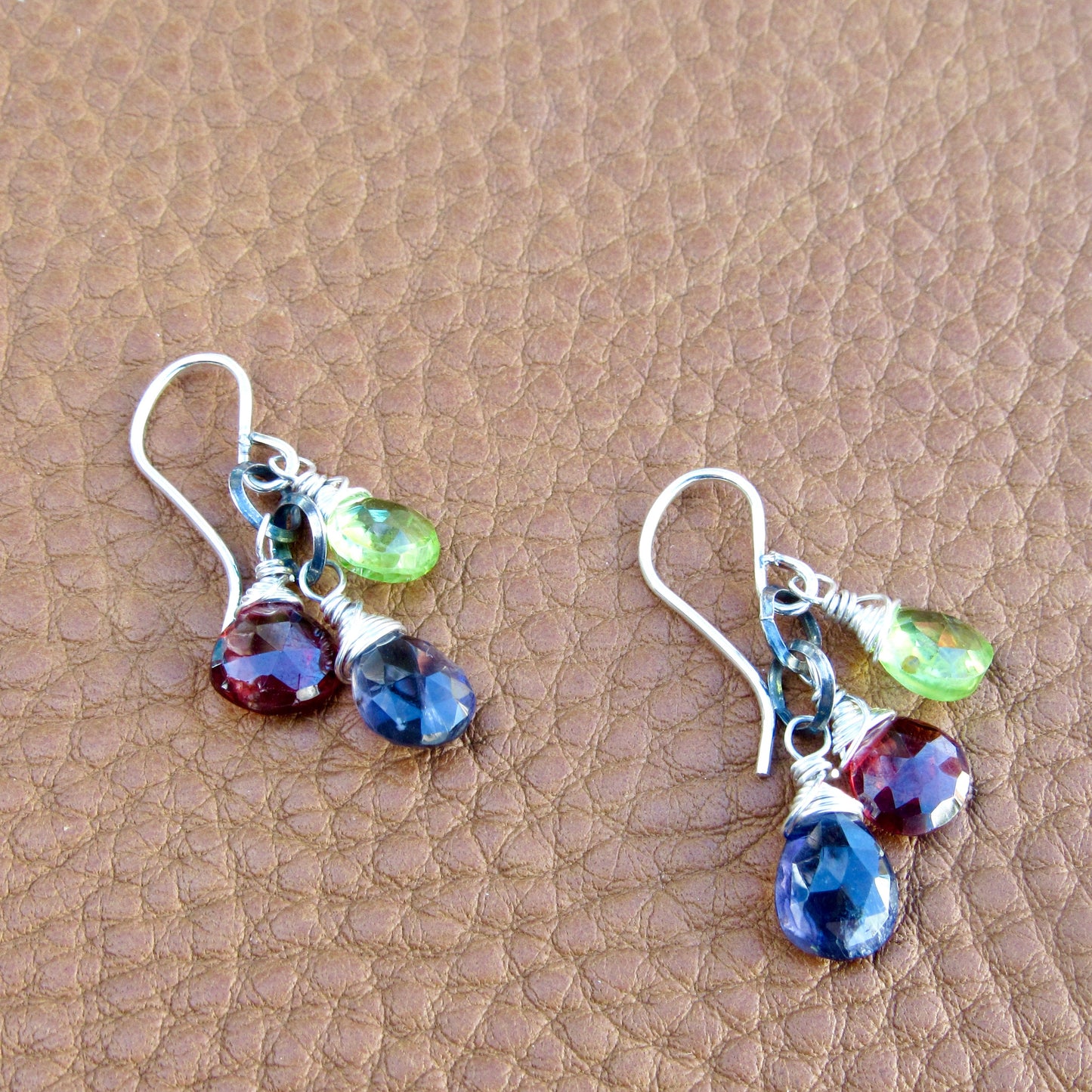 Gemstone Triplet Earrings