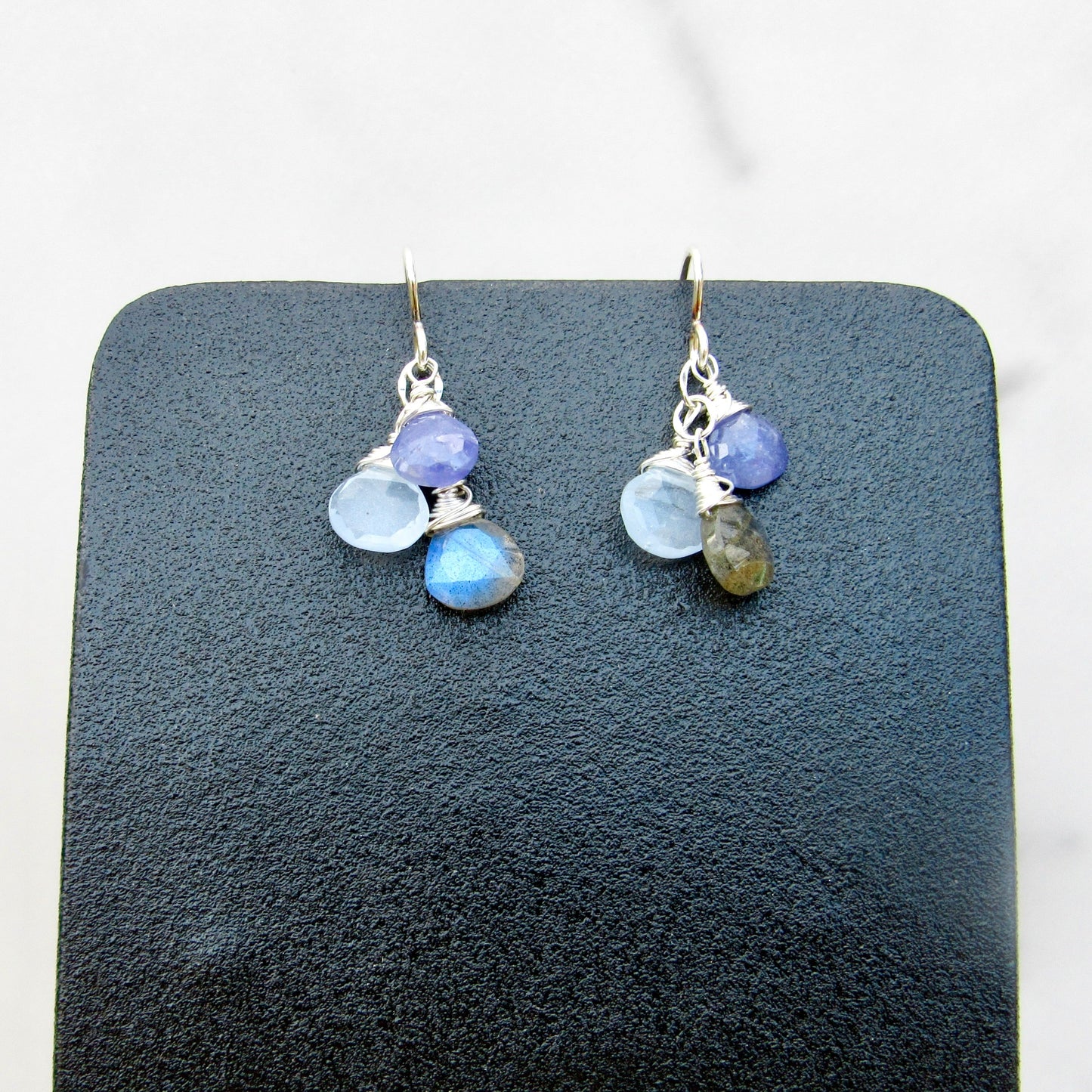 Gemstone Triplet Earrings