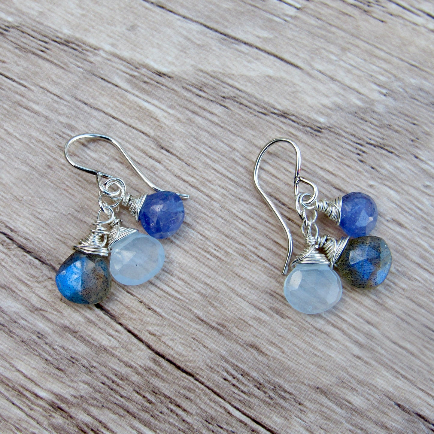 Gemstone Triplet Earrings