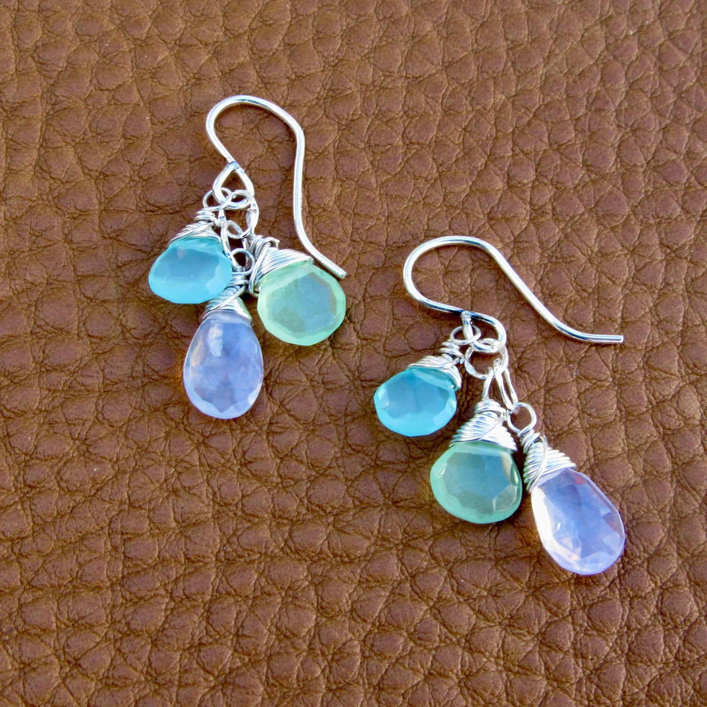Gemstone Triplet Earrings