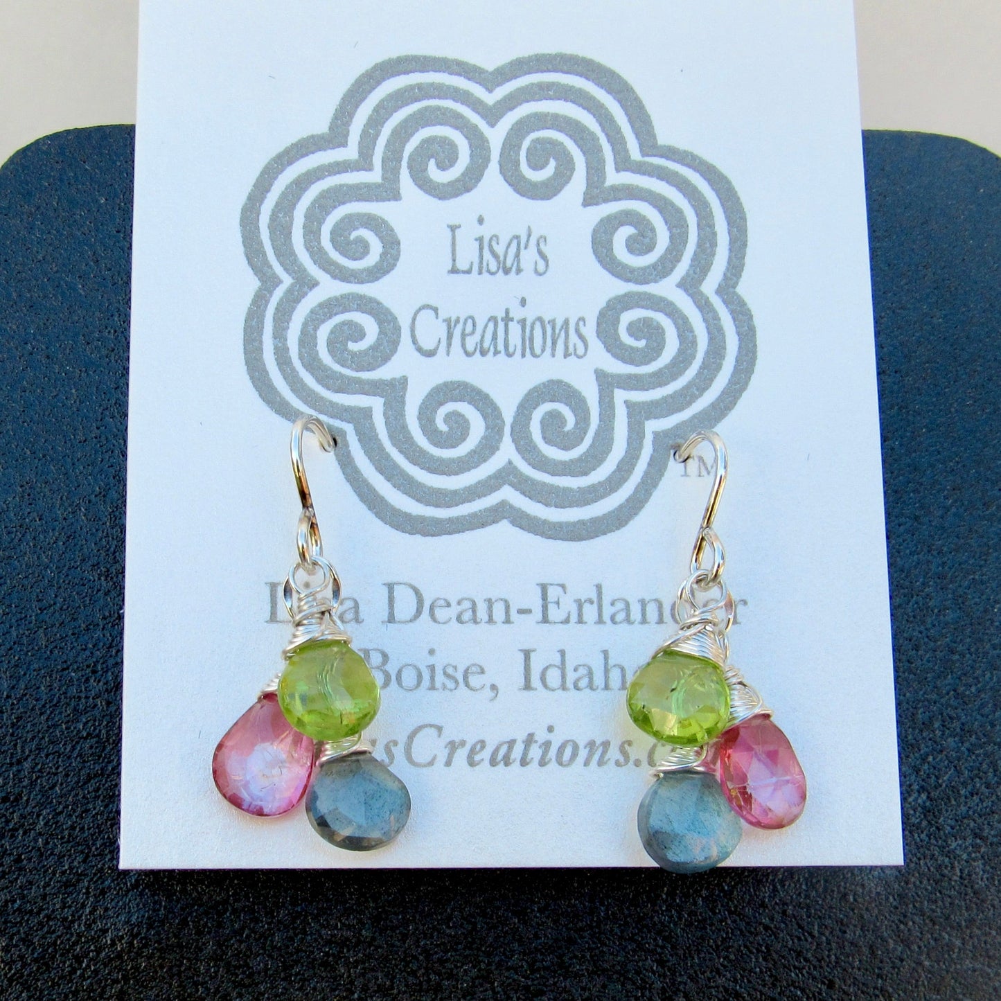 Gemstone Triplet Earrings