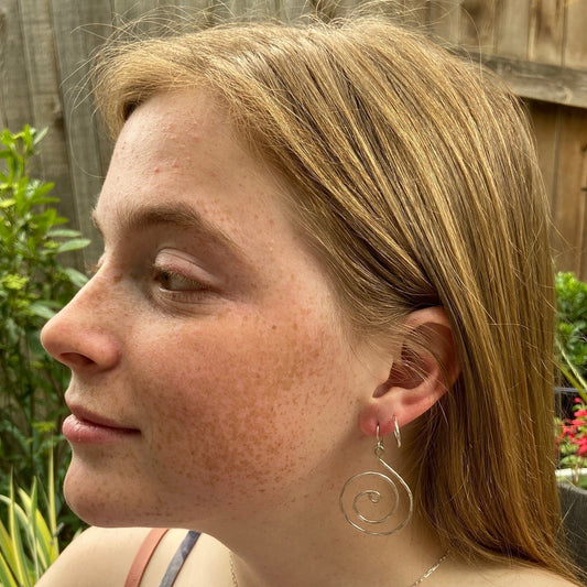 Silver Swirl Earrings