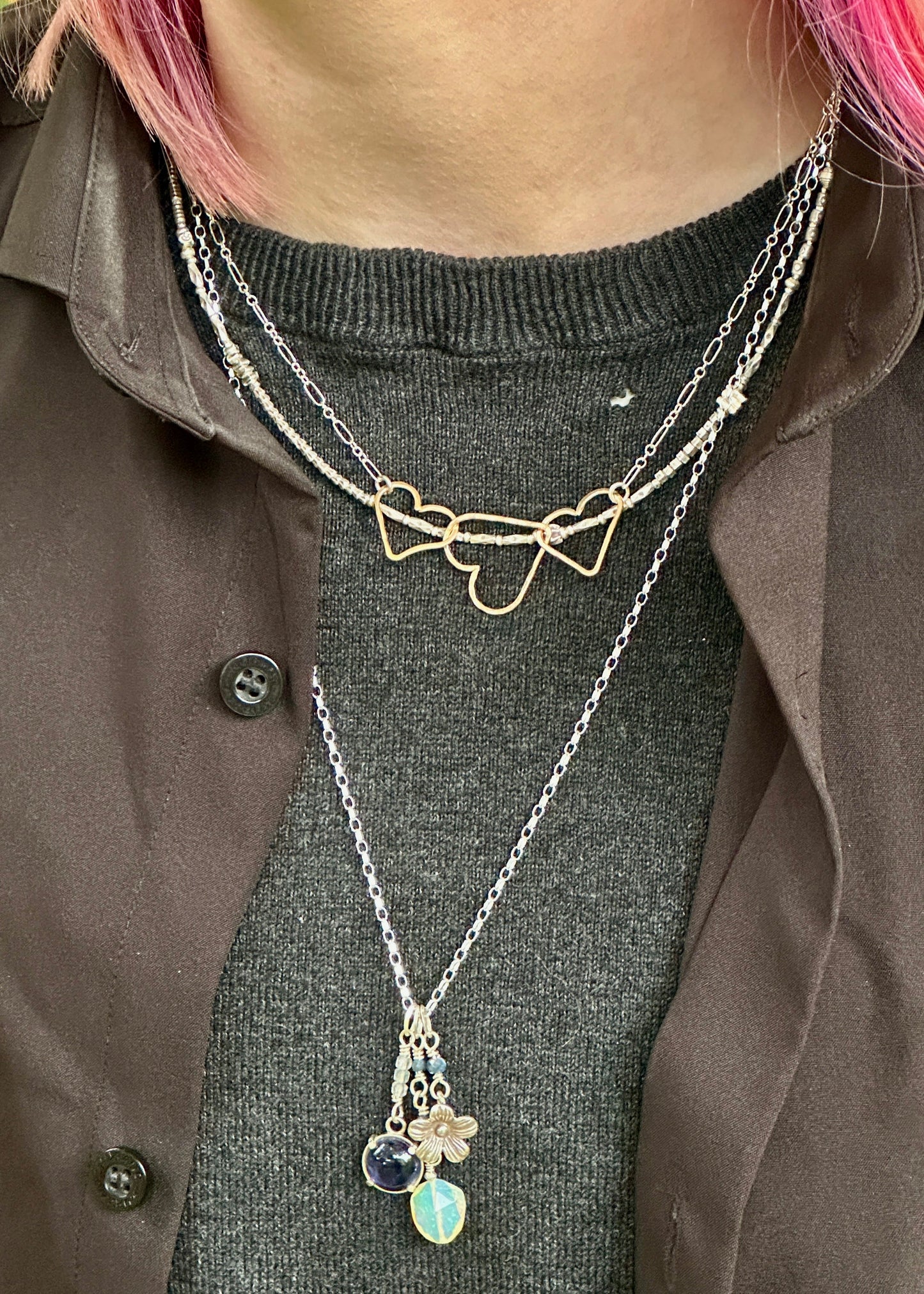 Golden Hearts Necklace
