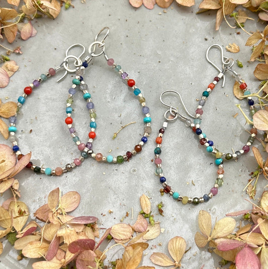 Rainbow Hoop Earrings