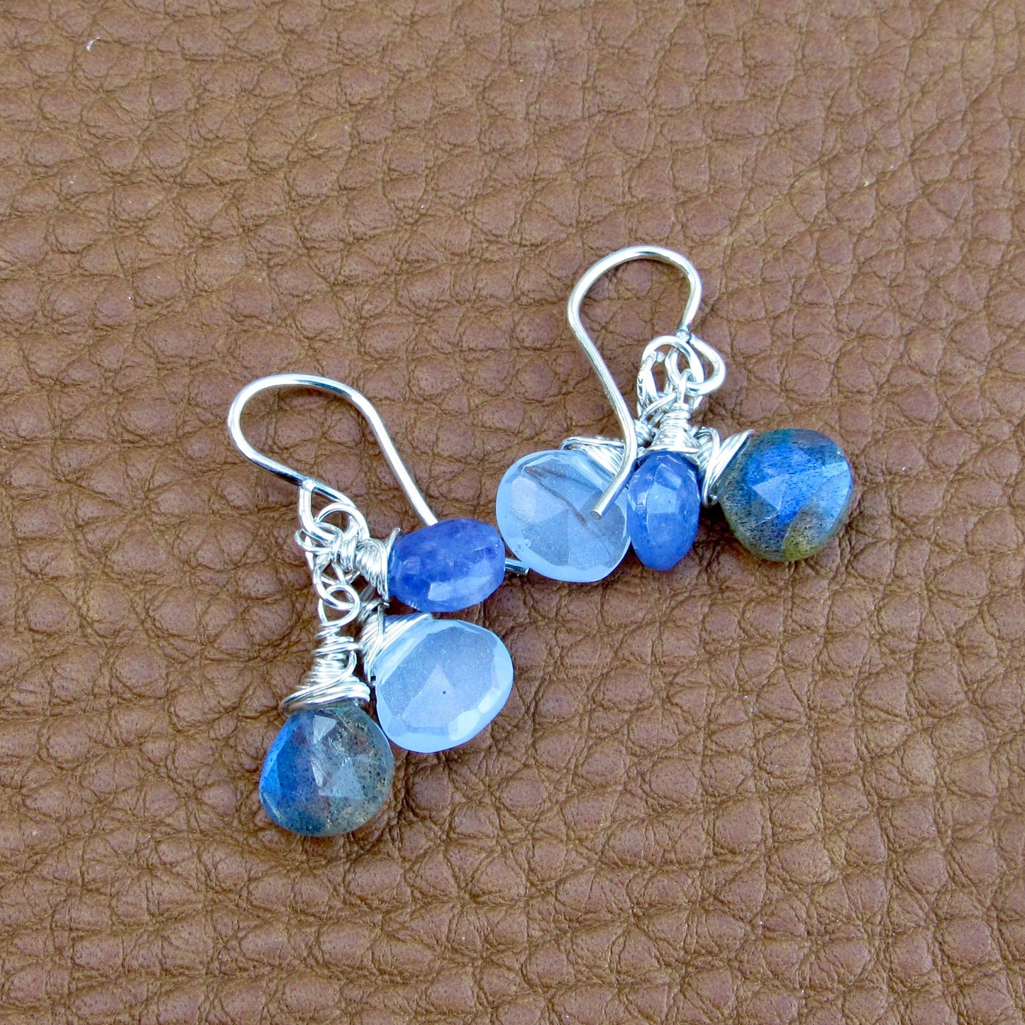 Gemstone Triplet Earrings
